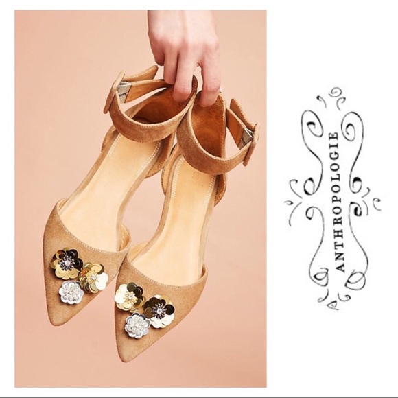 Anthropologie Shoes - ANTHROPOLOGIE BILL BLASS SYLVIE EMBELLISHED FLATS